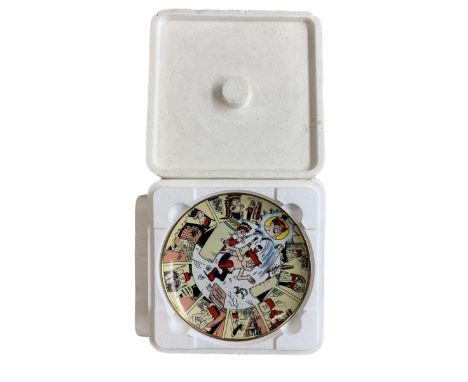 Eleven Danbury Mint plates from the Beano plate collection, all boxed, and with certificates