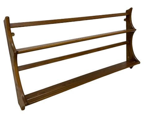 Ercol - elm wall hanging plate rackDimensions: Height:&nbsp;50cm&nbsp; Length/Width:&nbsp;97cm&nbsp;