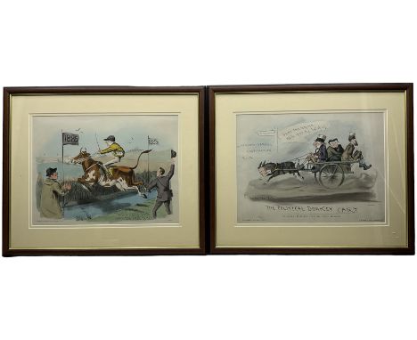 C Bridgeman-Dell (British 20th Century): 'The Political Donkey Cart' and R M Alexander (British 20th Century) 'Will it carry 