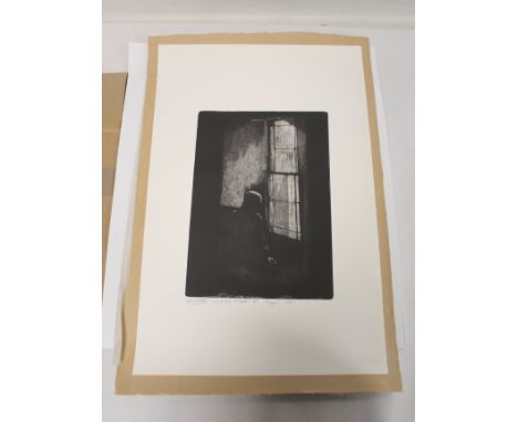 CONTEMPORARY BRITISH SCHOOL. Monochrome print "Anger". Artist proof #2. 53cm x 34.5cm, unmounted and unframed. Also a Graham 