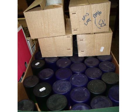 Large selection of frosted glass tea light holders in two boxes