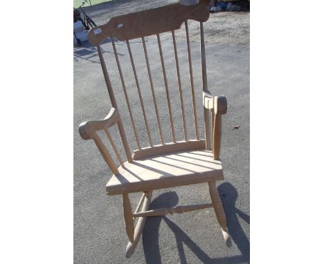 Lightwood stick back rocking chair 