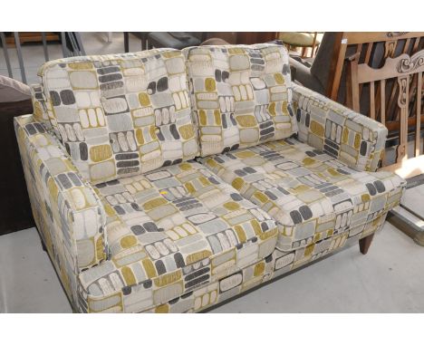 Modern design two seat sofa on square tapering supports 