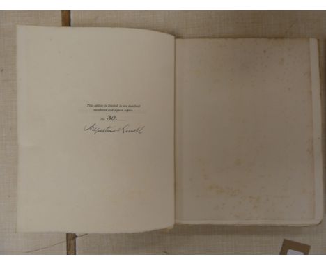 BIRRELL AUGUSTINE.&nbsp;&nbsp;Frederick Locker-Lampson, A Character Sketch. Signed ltd. ed. 30/100. Etched frontis (foxed) &a