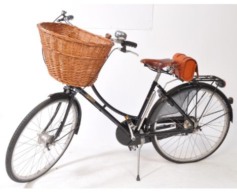 Pashley - A 20th century Pashley Princess Sovereign bicycle. The bike having black frame with gilt lettering and being comple