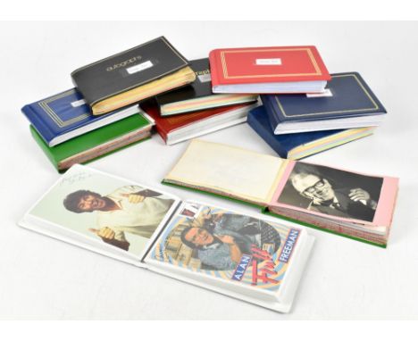 AUTOGRAPHS; a large collection of autographs from the 1970s onward, in ten autograph albums, including William Tarmey, Anne K