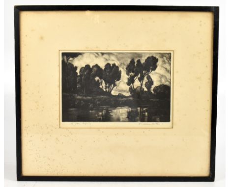 W. ALISON MARTIN; etching, Belgian scene, indistinctly signed lower right, 26.5 x 18cm, framed and glazed.