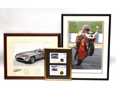 RAY GOLDSBROUGH; a limited edition print, 'Ruby Red', signed by Ray Goldsbrough and Carl Fogarty, number 262/850, 60 x 39cm, 