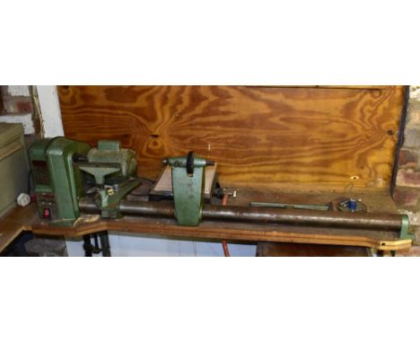 NU-TOOLS; a 12" five speed wood lathe, model no. NWL37, complete with original catalogue and instruction manual, height 33cm,