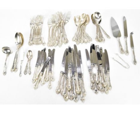 BIRKS; a Canadian sterling silver part canteen of cutlery comprising eleven dessert forks, twelve table forks, two tablespoon