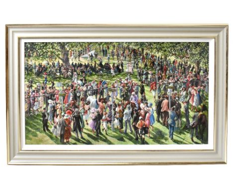 SHEREE VALENTINE DAINES (born 1959); a signed limited edition print, 'The Winners Enclosure Ascot', edition 25/49, signed low