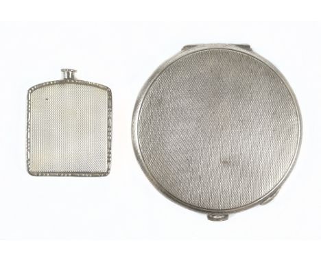 A George VI hallmarked silver novelty perfume bottle in the form of an engine grill, Birmingham 1940, together with a hallmar