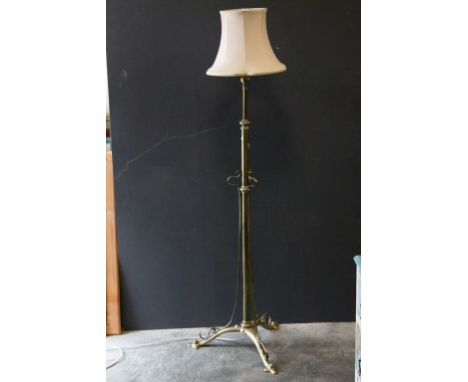 Early 20th century Art Nouveau Brass Standard Lamp 