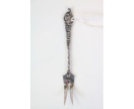 Norwegian Sterling Silver Olive / Pickle Fork