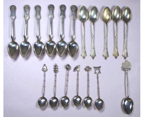 Three sets of silver tea & coffee spoons comprising of a set of 6 Austro Hungarian 800 silver circa 1872-1922, 5 marked 800 a