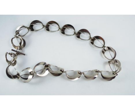 A Niels Erik From (Denmark) silver necklace approx 39cm length