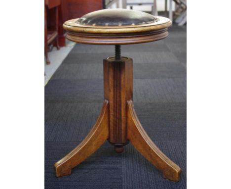 Early 20th century revolving piano stool