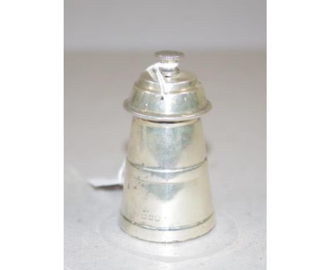 Victorian sterling silver pepper grinder London 1898, maker's mark rubbed. Height 8cm approx Weight 98grams approx (total).