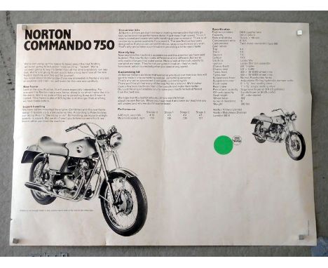 Norton Commando 750 Four-part Poster / BrochureA series of large exploded diagrams of Norton components and performance upgra