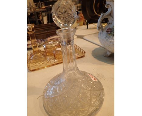 Crystal ships decanter H: 29 cm 