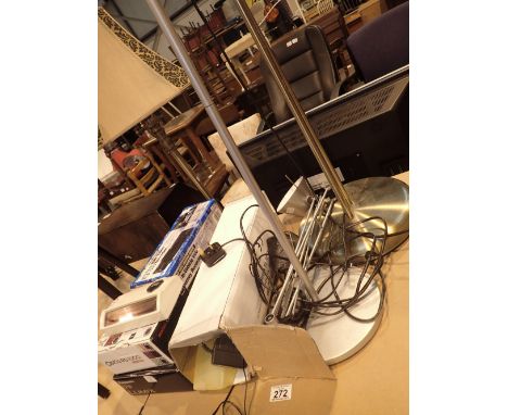 Collection of electrical items including rear view camera recorder cameras standard lamp etc