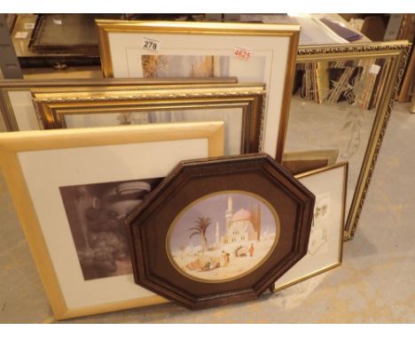 Six prints including signed limited edition print and a mirror