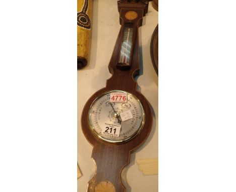 Shortland Manchester barometer and thermometer wooden framed weather station wall mounted