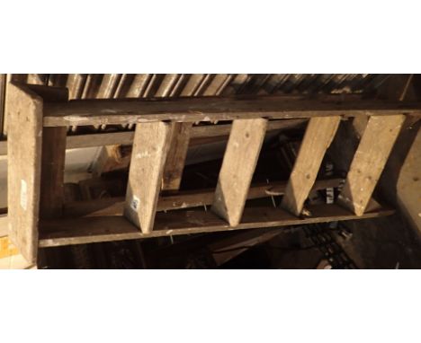 Pair of small wooden step ladders