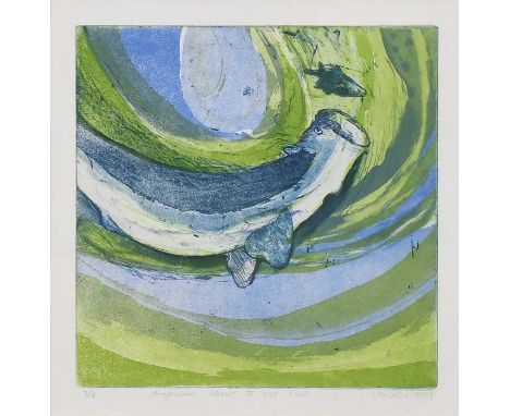 Angela Lemaire (b.1944)"Arapaima About to Eat Fish"Signed and dated 1969, inscribed and numbered 3/3, etching, together with 