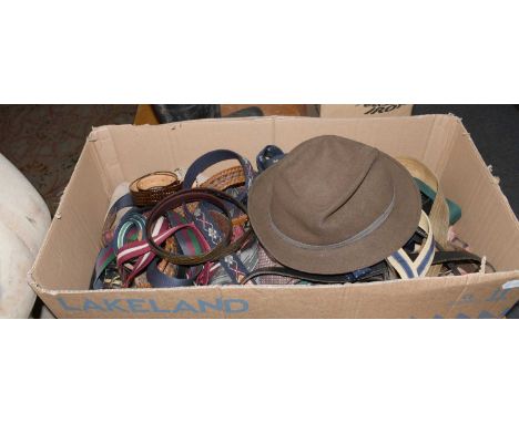 Assorted Modern Ladies &amp; Gents Costume &amp; Accessories comprising a Rodex double breasted caramel brown trench coat (44