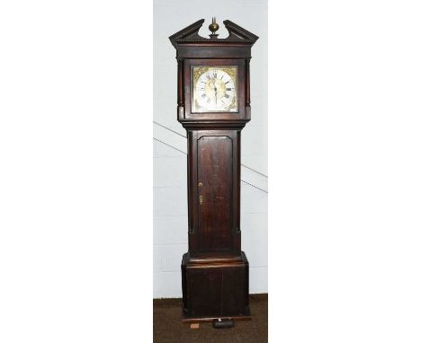 An Oak Thirty Hour Longcase Clock, signed Leo Weathered, K Lonsdale, circa 1770, 207cm highwith pendulum and one weight 