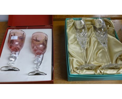 A collection of various modern Wedgwood porcelain including diamond jubilee QEII bowl boxed, coasters, drinking glasses also 