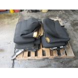 Seat suspension assemblies, seat covers