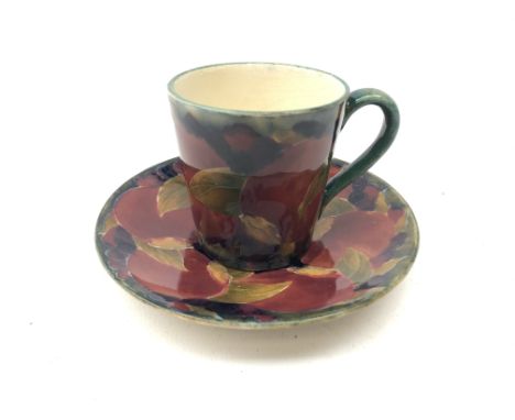 William Moorcroft Pomegranate coffee cup & saucer c1914 Condition Report Crazing throughout and minor surface scratches. Othe