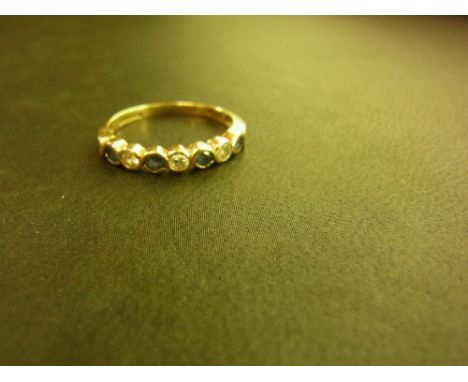 A 9ct gold sapphire and diamond ring - Hallmarked London - Ring size L - Weight approx 1.4gms
Condition Report: Good - With l