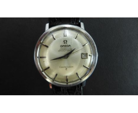 An Omega Automatic Chronometer Constellation gents wristwatch 
Condition report:  With replacement strap but original buckle,