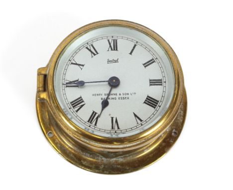A Sestrel table clock, by Henry Brown &amp; Son, Barking, Essex, 9cm overall