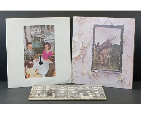 Vinyl - 3 Led Zeppelin LPs to include Four Symbols (K 50008) green and orange Atlantic labels, Hop to sleeve Top label, biro 
