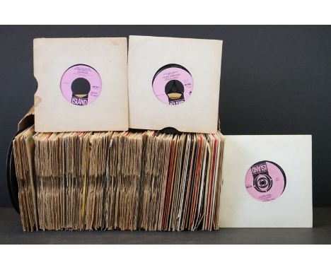 Vinyl - Over 130 Rock / Punk / Pop 7” singles featuring demos promos and rarities to include King Crimson (WIP 6071 Pink Isla