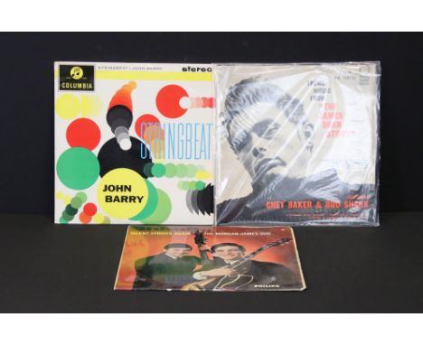 Vinyl - Cool Jazz - 3 original Jazz rarities albums, to include : John Barry - Stringbeat (original UK 1961 1st pressing Rare