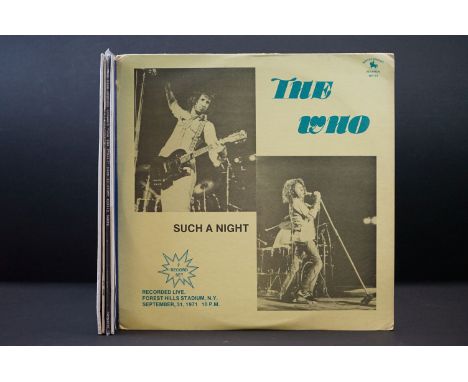 Vinyl – 5 The Who private pressing live albums to include Such A Night (USA 1972, Double album), Live Collector's Item (USA 1