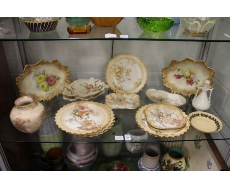 Doulton and Worcester blush ivory plates and other items.