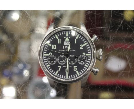 A large IWC chronometer style wristwatch.