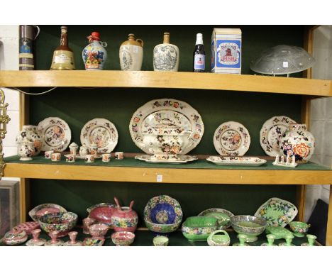 A collection of Mason's Mandarin china to include a large soup tureen, cover and stand with ladle.