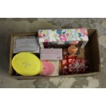 Various perfumes and cosmetics.