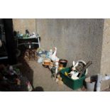 A large quantity of garden ornaments, pots etc.