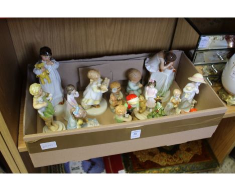 A good collection of Royal Worcester and other porcelain ornaments.