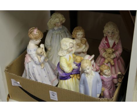 A group of porcelain figurines by Royal Worcester etc.