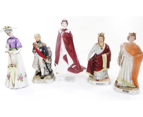 Various figures etc, to include Royal Worcester in celebration of the Queen's 80th Birthday 2006, printed marks beneath, 22cm
