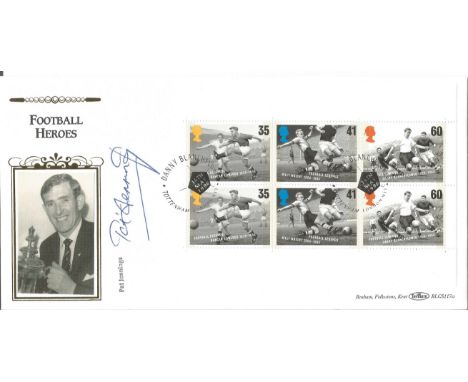 Pat Jennings signed Football Heroes FDC.14/5/96 Tottenham postmark. Good condition. All autographs come with a Certificate of